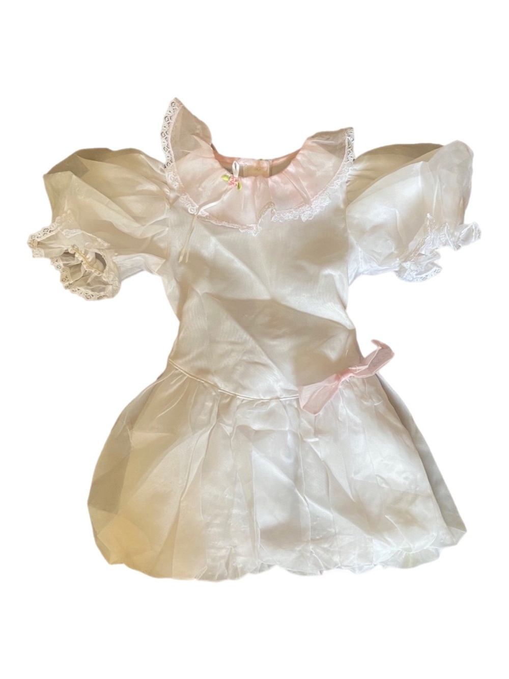 Mothercare Vintage Little Girl’s Peageant Dress 4T Coquette Baptism Puff Sleeve